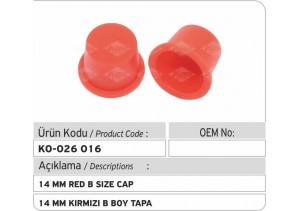 14 MM Red B Size Cap
